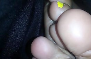 My ex gf colored toes massage pt 2