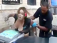 Totally drunk woman with the big neck