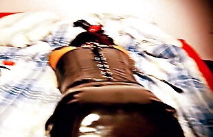 Homemade BDSM latex pvc