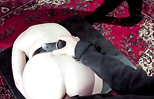 Slave is suspension bondage anal fucked