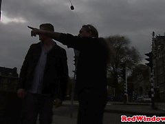 Dutch hooker cocksucking tourist before sex