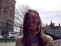 German scout - skinny teen frida sante anal fuck in casting