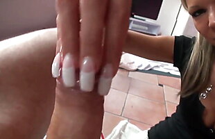 Long nailed handjob