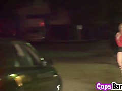 Interracial threesome with female cops