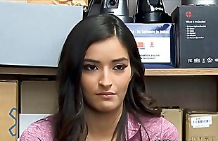 Pretty thief caught and fucked by mall security